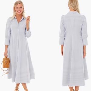 Tuckernuck Gray Pinstripe Lola Maxi Dress NWOT